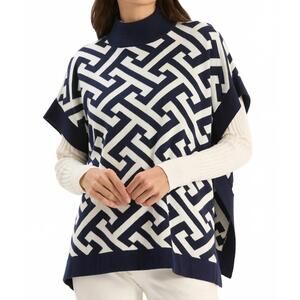 NEW TYLER BOE blakeley signature capelet in mid navy